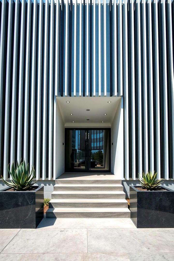 Dynamic Patterned Facade - 21 Black and White House Exterior Ideas