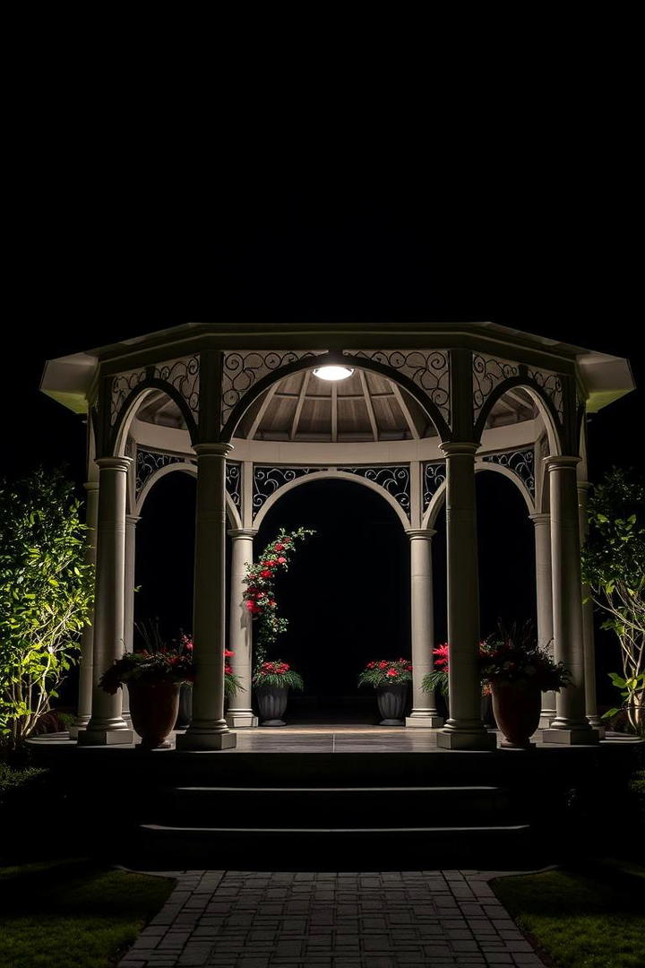 Dynamic Spotlights - 30 Gazebo Lighting Ideas