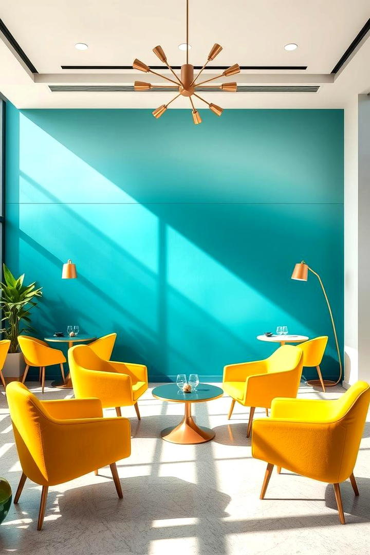 Dynamic Teal Interplay - 30 Teal Living Room Ideas