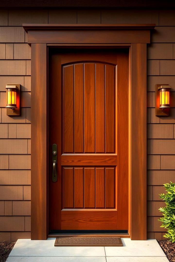 Earthy Brown - 30 Mid Century Front Door Colors