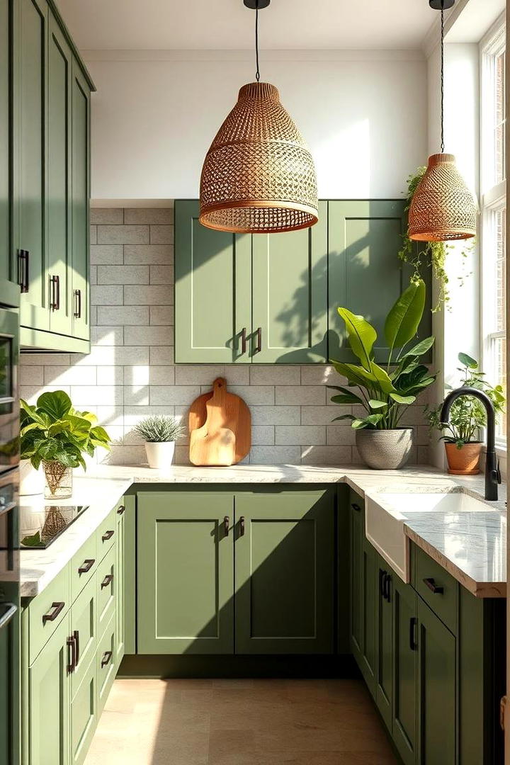 Earthy Green Inspiration - 21 Kitchen Cabinet Color Ideas