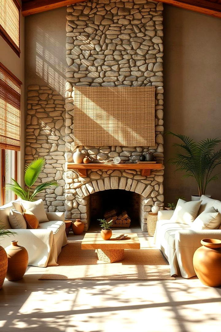 Earthy Greige with Organic Textures - 30 Greige Living Room Ideas