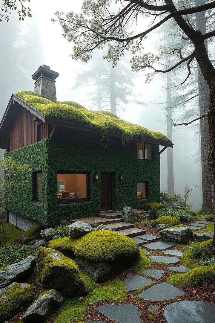 Earthy Moss Green - 30 Lake House Exterior Colors Ideas