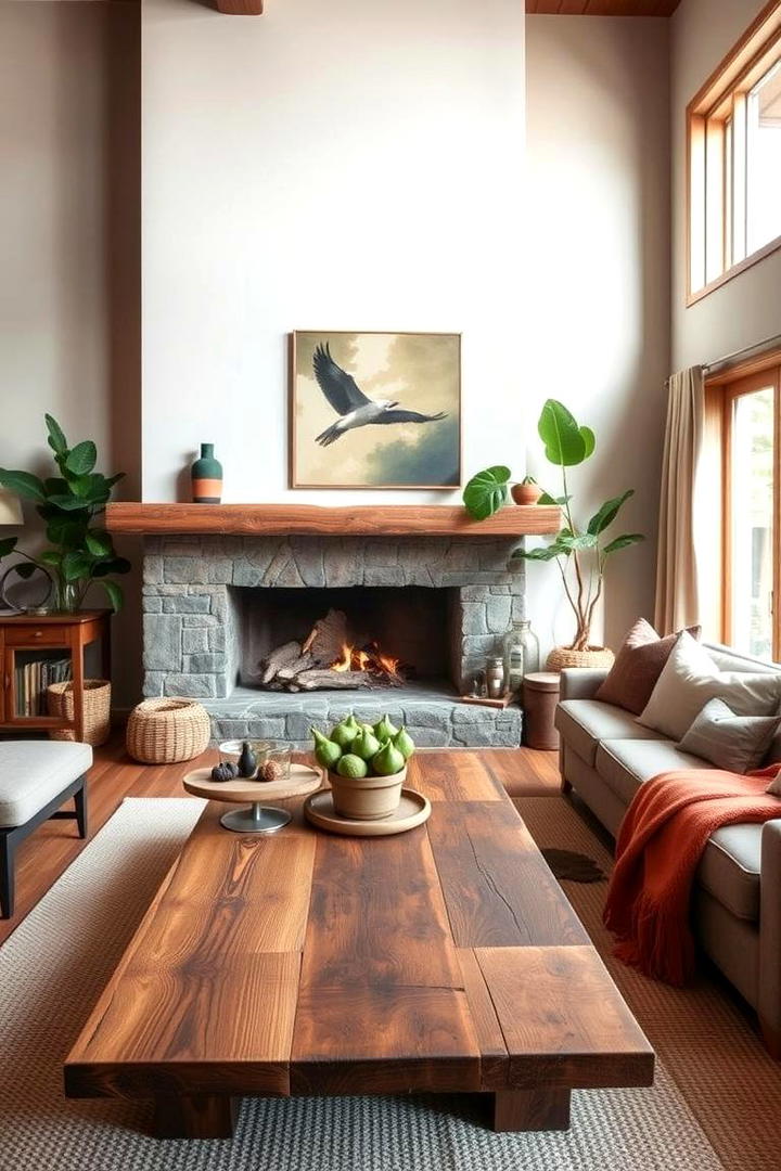 Earthy Natural Elements - 21 Neutral Living Room Ideas