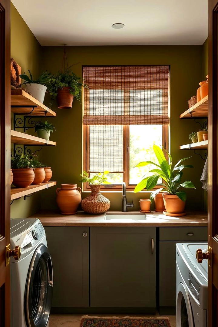 Earthy Olive Tone - 30 Laundry Room Paint Ideas