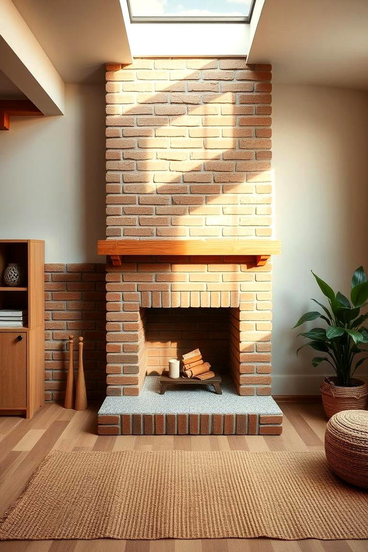 Earthy Organic Warmth - 21 Painted Brick Fireplace Ideas