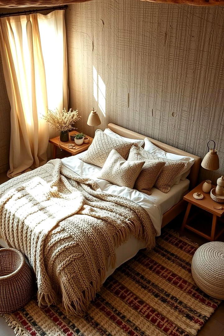 Earthy Textile Warmth - 30 Rustic Bedroom Ideas