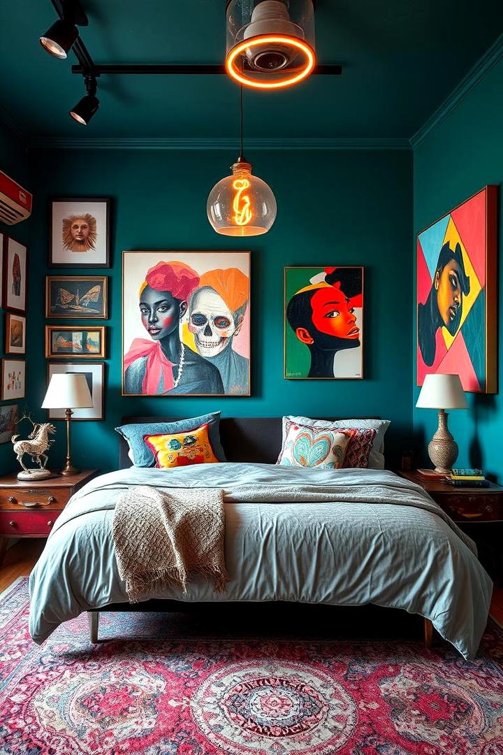 Eclectic Art Guest Room - 21 guest room ideas