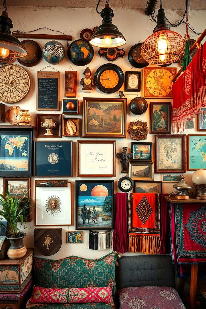 Eclectic Media Collage - 21 Media Wall Ideas