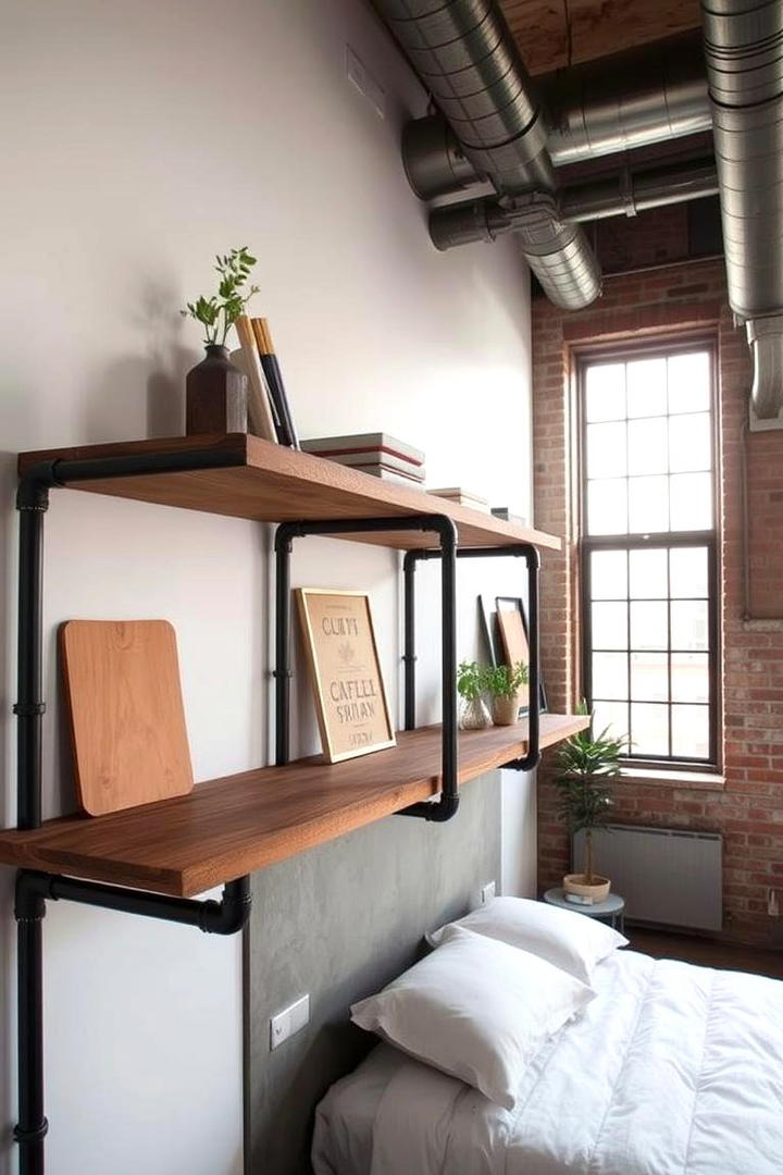 Eclectic Mix Shelving - 30 Bedroom Shelving Ideas