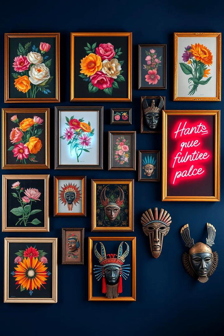 Eclectic Mix Wall - 21 Gallery Wall Ideas