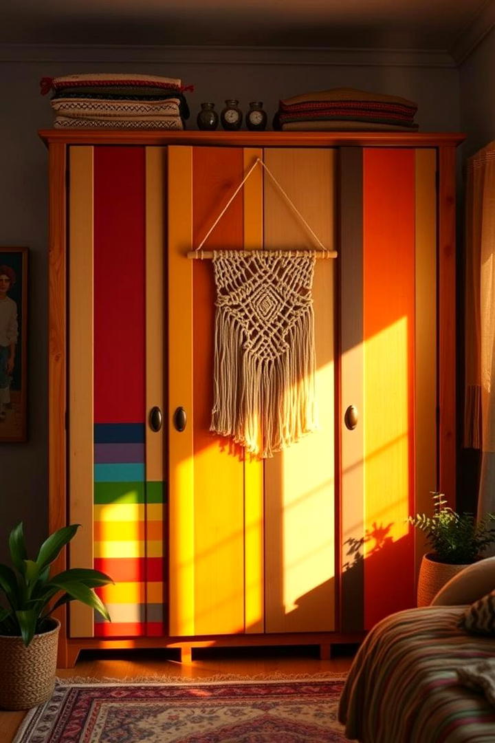 Eclectic Painted Wardrobe Reimagined - 30 Painted Furniture Ideas