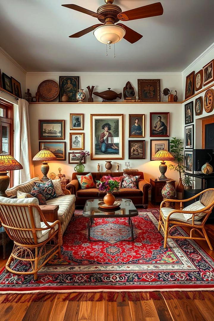 Eclectic Vintage Charm - 30 Boho Living Room Ideas