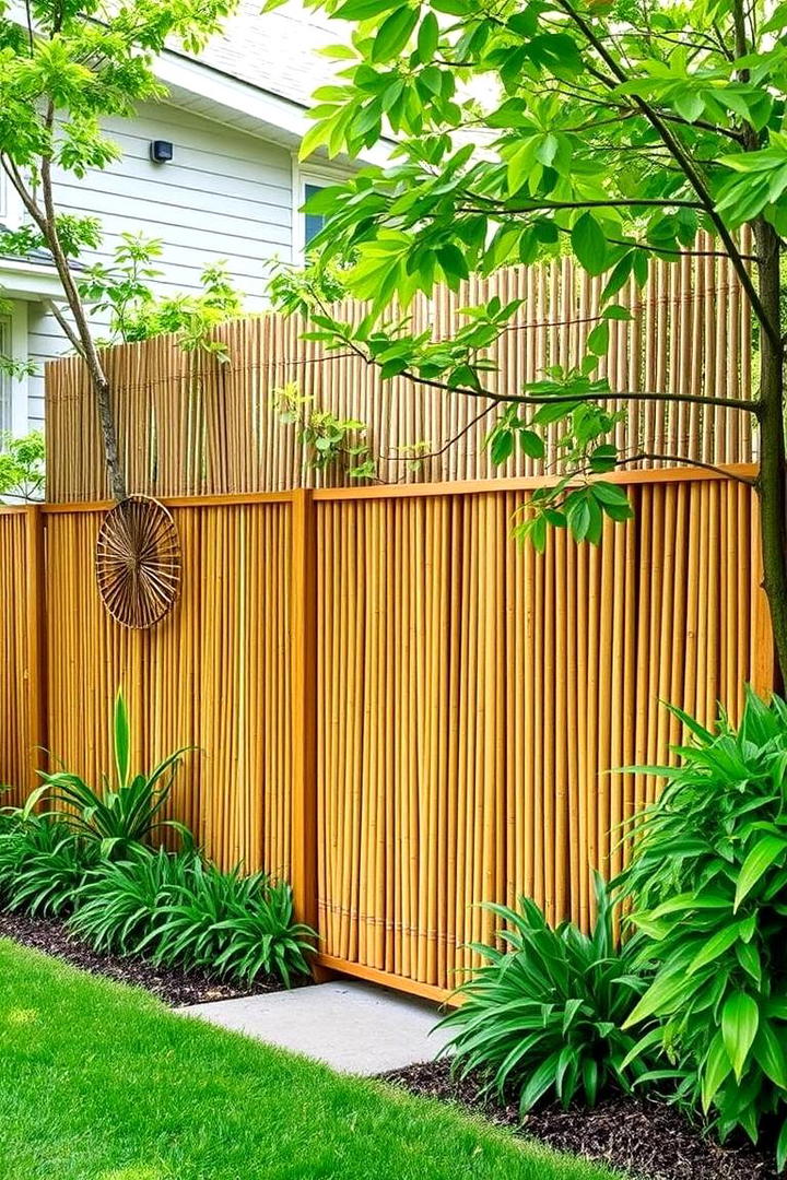 Eco Friendly Bamboo Screen - 21 Front Yard Fence Ideas