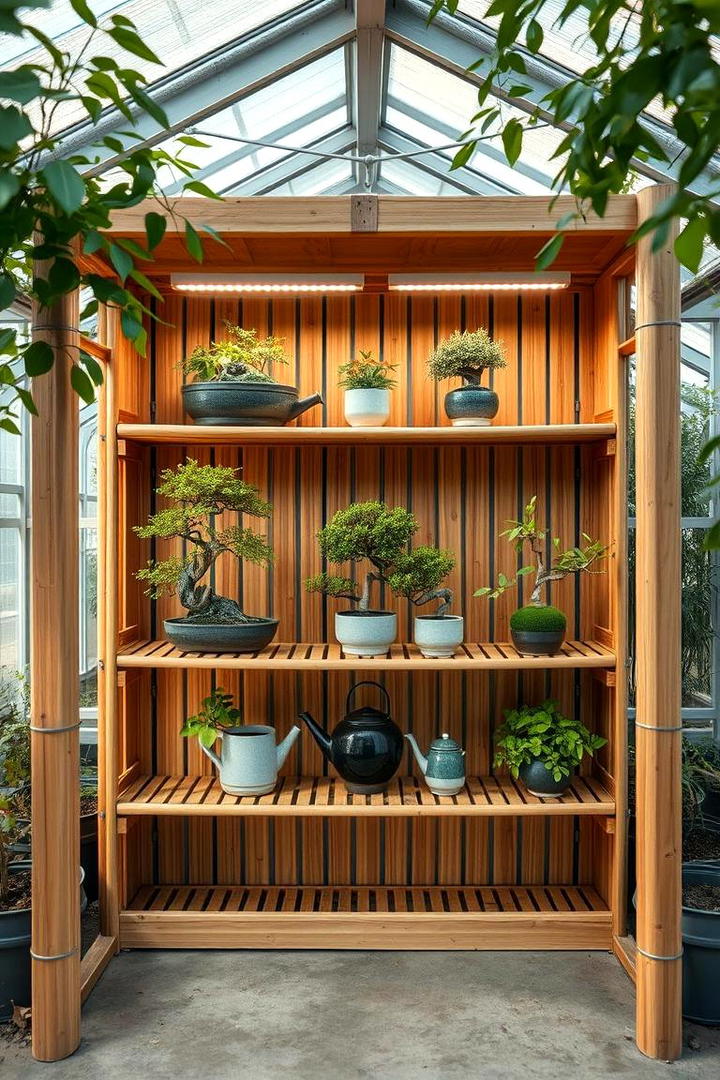 Eco Friendly Bamboo Shelving - 30 Greenhouse Shelving Ideas