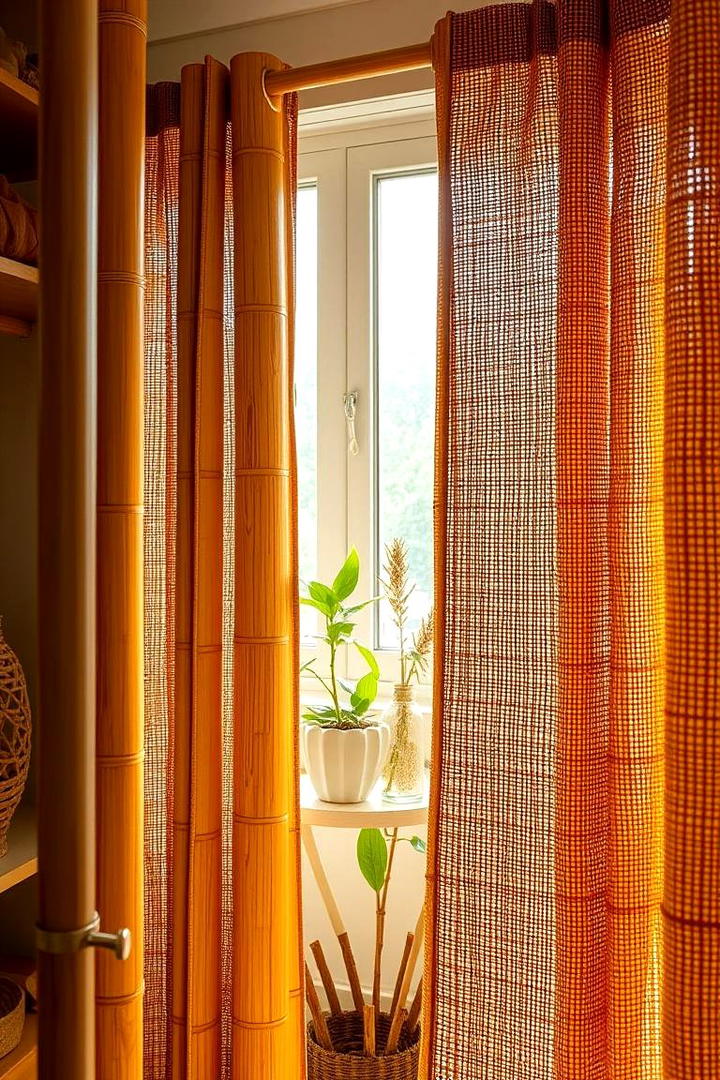 Eco Friendly Bamboo Texture - 30 closet curtain ideas