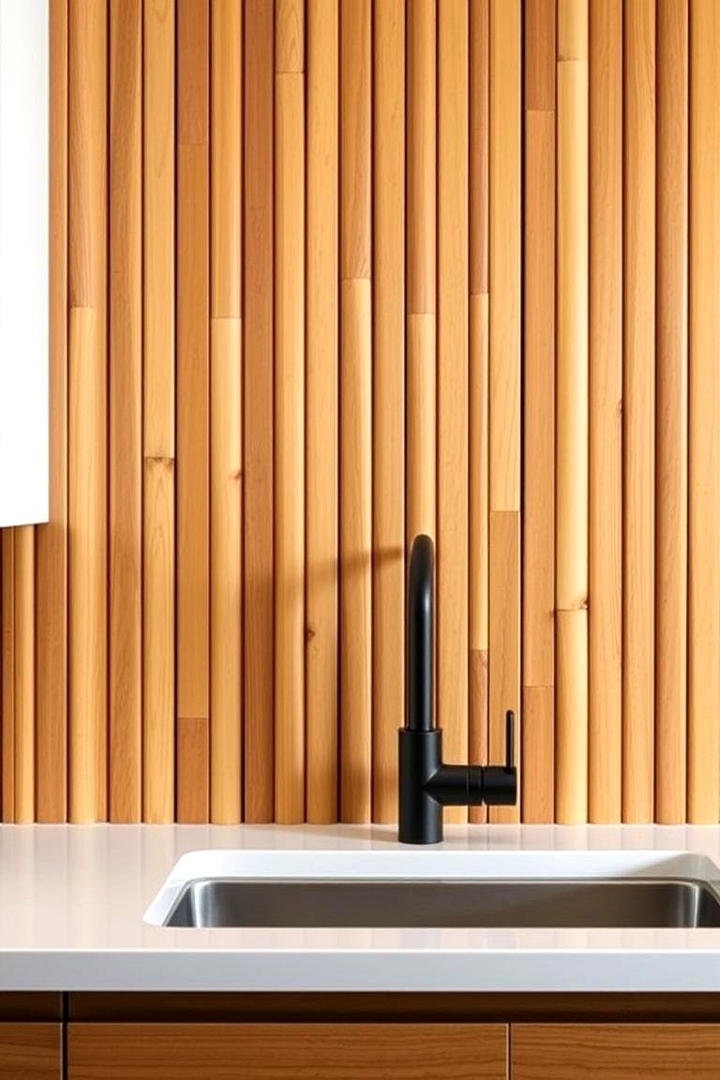 Eco Friendly Bamboo - 30 Kitchen Splashback Ideas