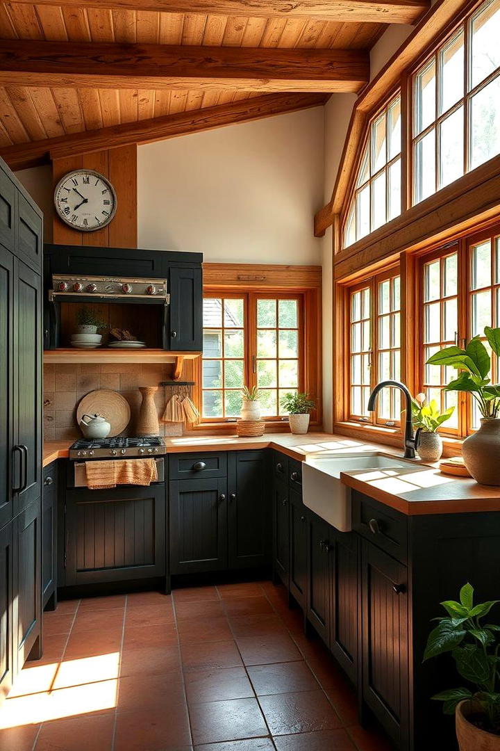 Eco Friendly Black Reclaimed Wood Cabinets - 30 Black Kitchen Cabinet Ideas