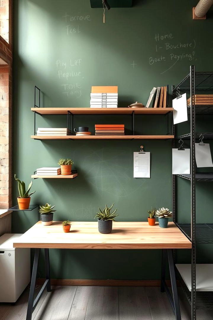 Eco Friendly Chalkboard Wall - 21 Green Accent Wall Ideas