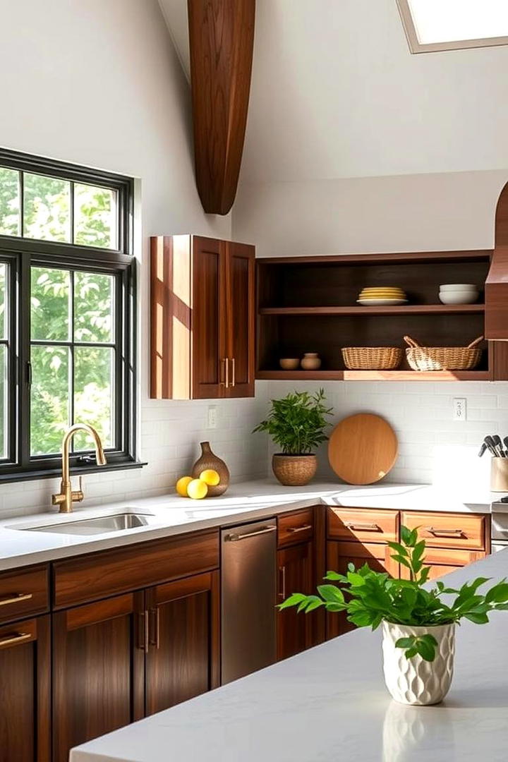 Eco Friendly Finishes - 30 Dark Wood Kitchen Cabinets