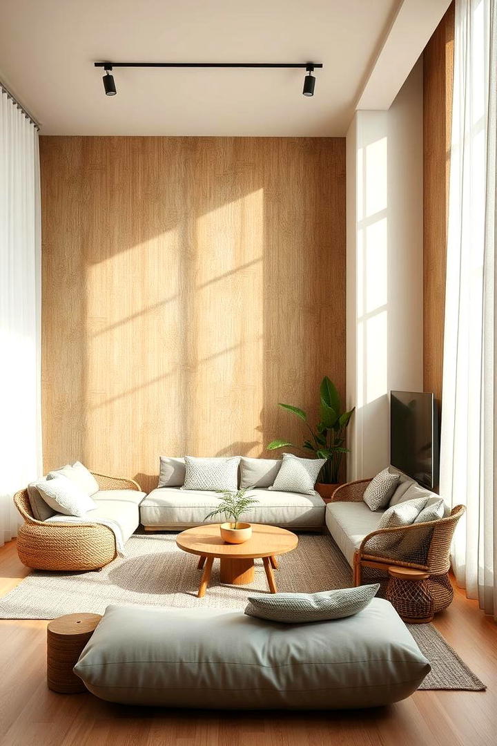 Eco Friendly Natural Fibers - 21 Living Room Wallpaper Ideas