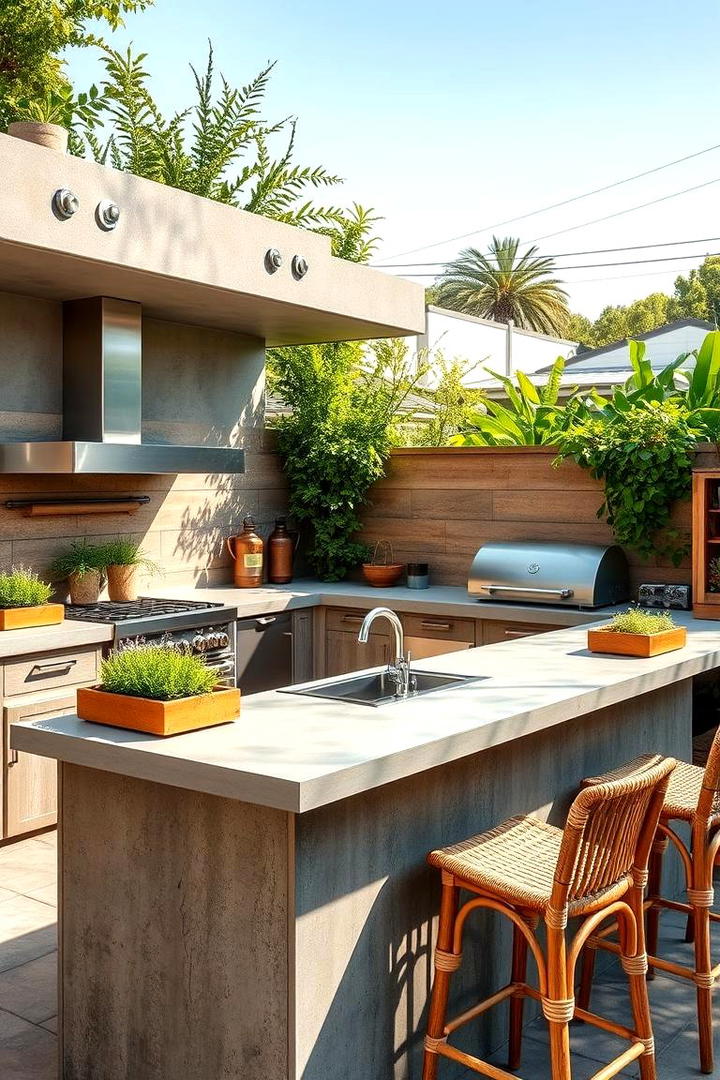 Eco Friendly Outdoor Kitchen - 30 Modern Backyard Ideas