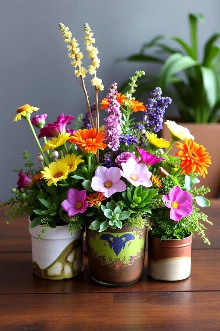 Eco Friendly Potted Blooms - 21 Flower Centerpiece Ideas