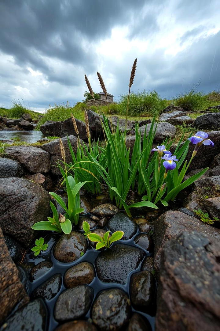 Eco Friendly Rain Garden - 30 Front Yard Landscaping Ideas