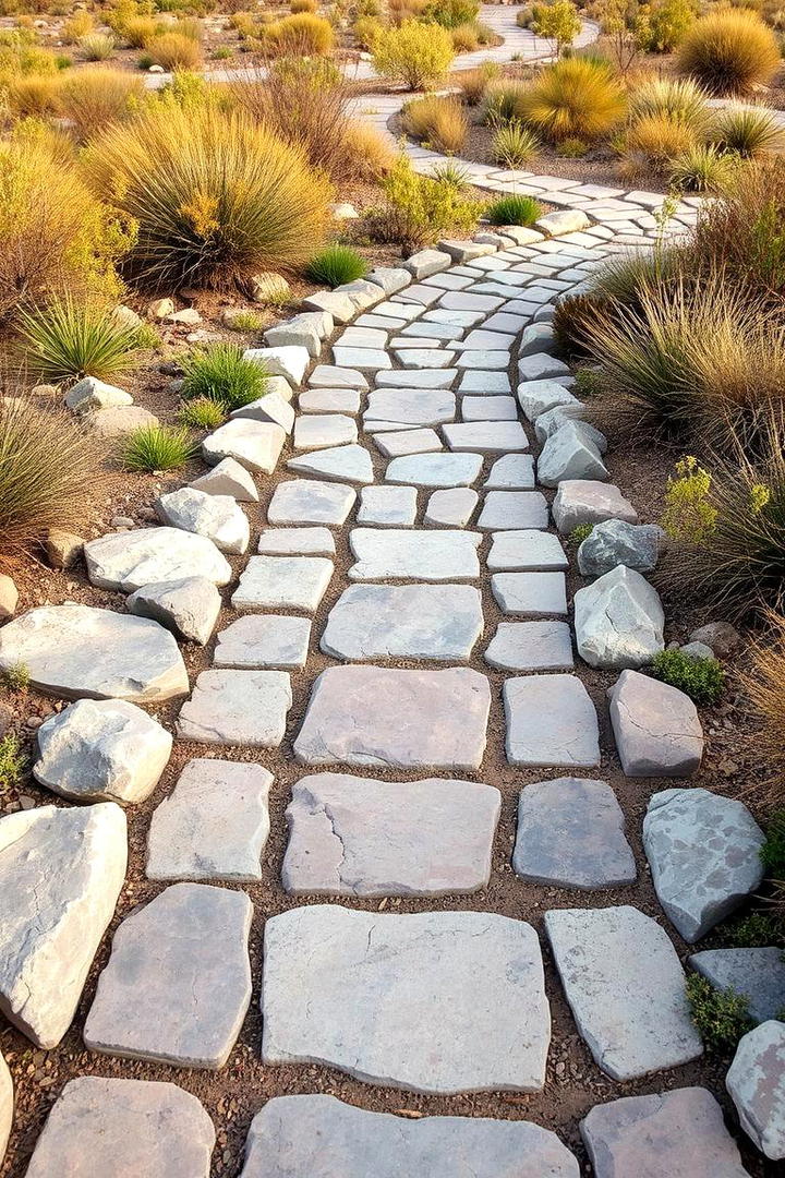 Eco Friendly Recycled Flagstone Path - 30 Flagstone Walkway Ideas