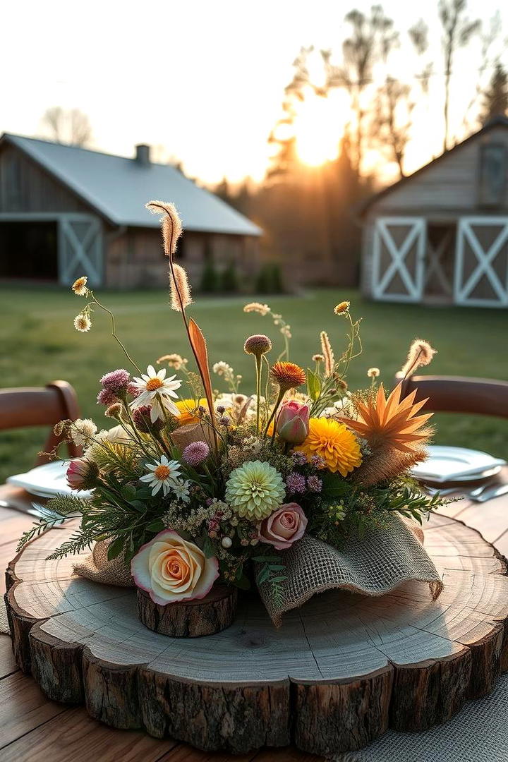 Eco Friendly Rustic Charm - 30 Tall Wedding Centerpiece Ideas