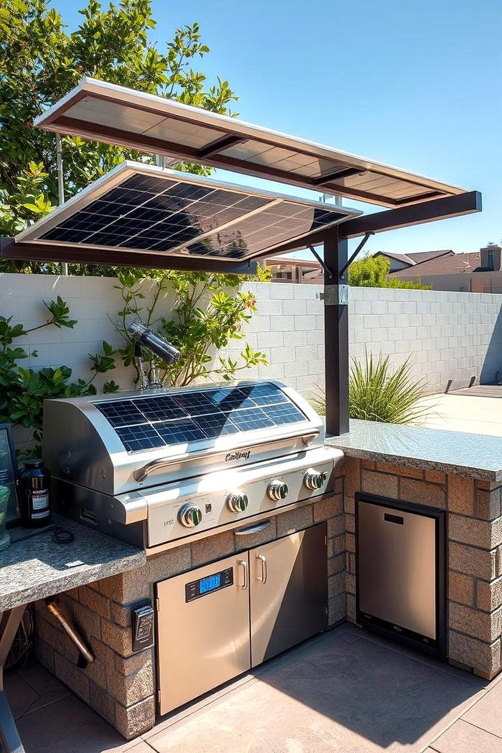 Eco Friendly Solar Powered Grill - 30 Bbq Island Ideas