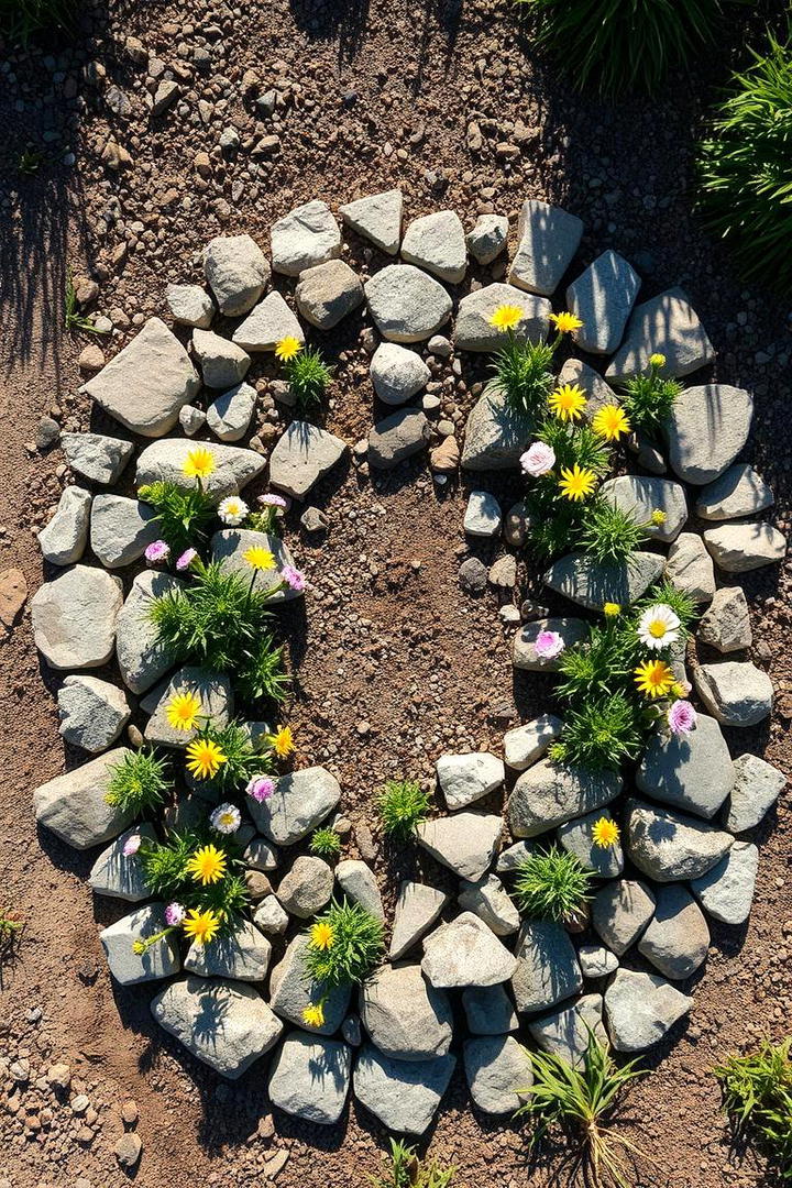 Eco Friendly Stone Reclamation Border - 30 Stone Garden Edging Ideas