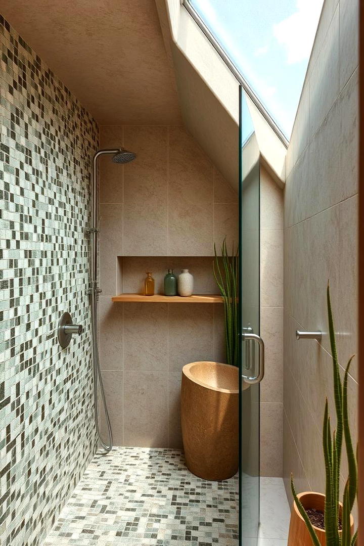 Eco friendly Materials - 21 Small Shower Ideas