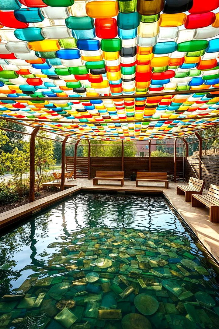 Eco friendly Recycled Shade for Sustainable Pools - 30 Pool Shade Ideas