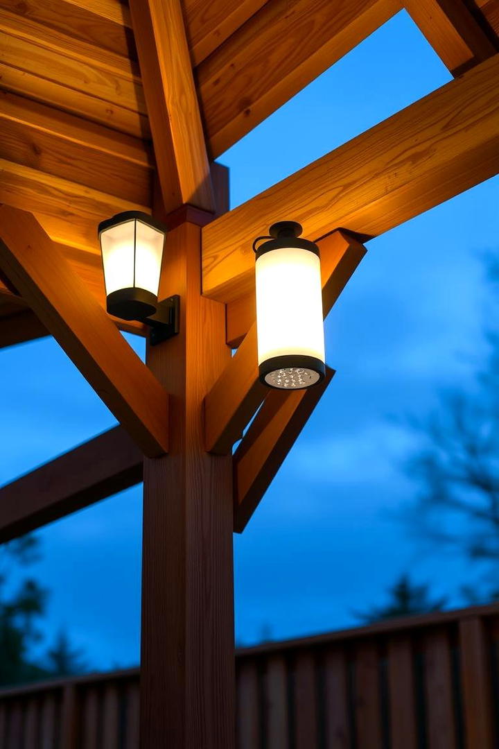 Eco friendly Solar Wall Sconces - 30 Gazebo Lighting Ideas