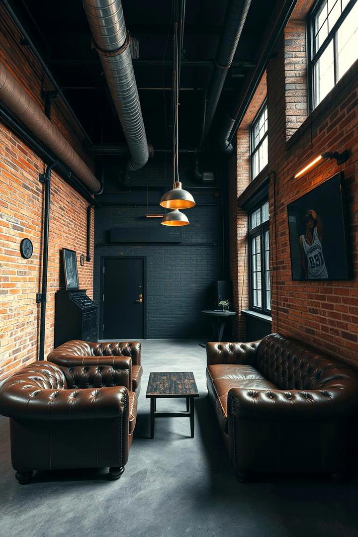 Edgy Black Industrial Style - 21 Black Room Ideas