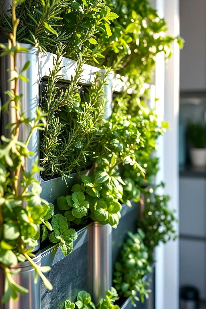 Edible Herb Wall - 30 Indoor Plant Wall Ideas