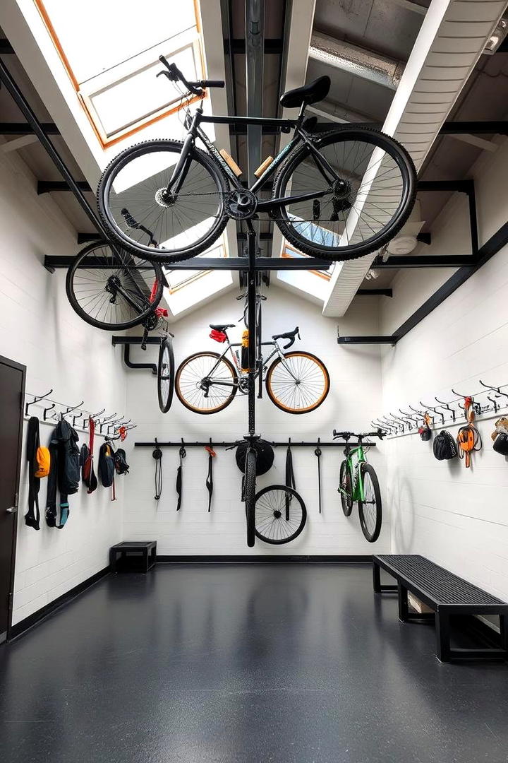 Efficient Bike and Gear Storage - 21 Mud Room Ideas