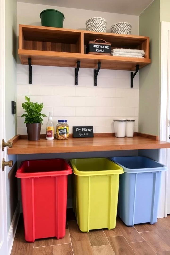 Efficient Recycling Centers - 30 Mudroom Laundry Room Ideas