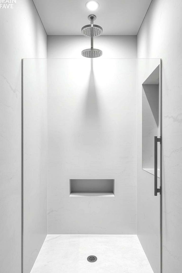 Effortless Clean Lines - 30 Doorless Walk In Shower Ideas