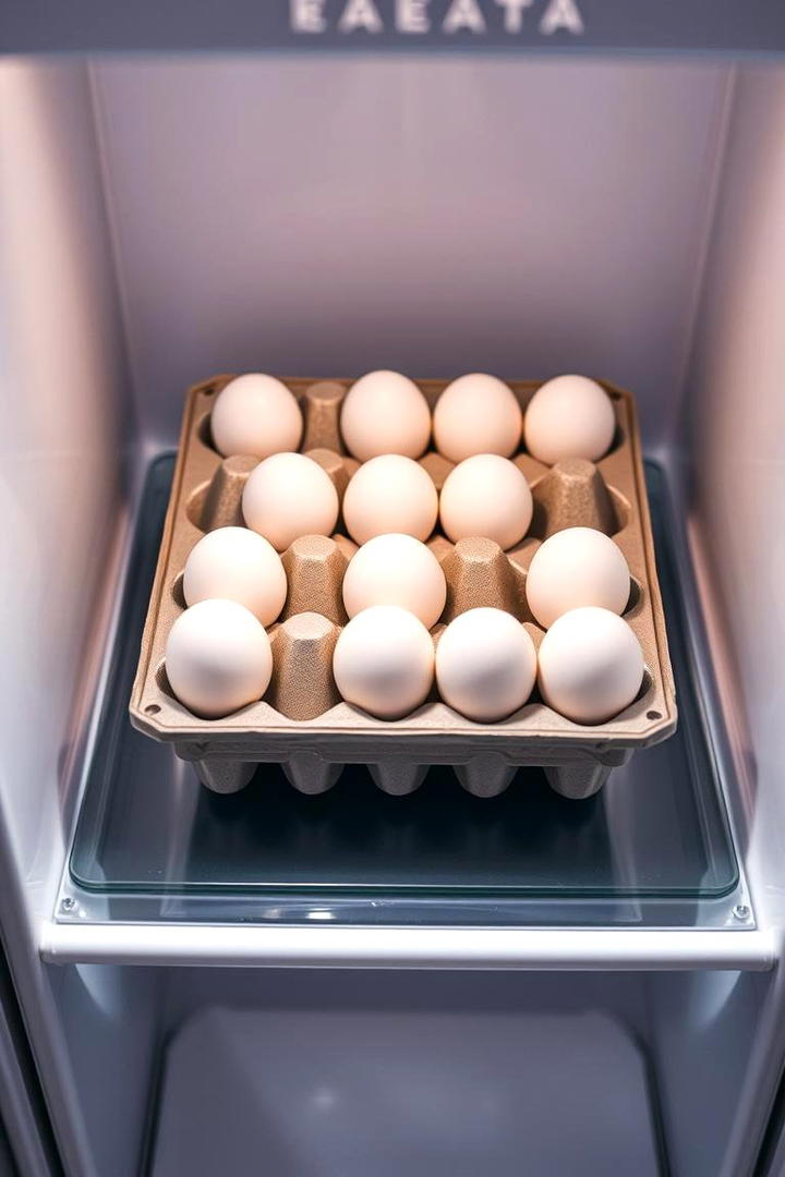 Egg Tray Efficiency - 30 Fridge Organization Ideas