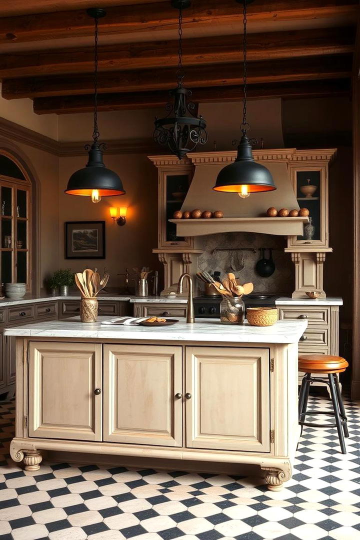 Elegant Bistro Style Lighting - 30 Kitchen Island Lighting Ideas