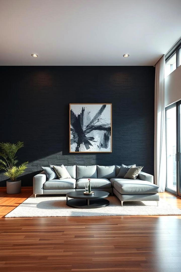 Elegant Black Accent Wall - 21 Black Room Ideas