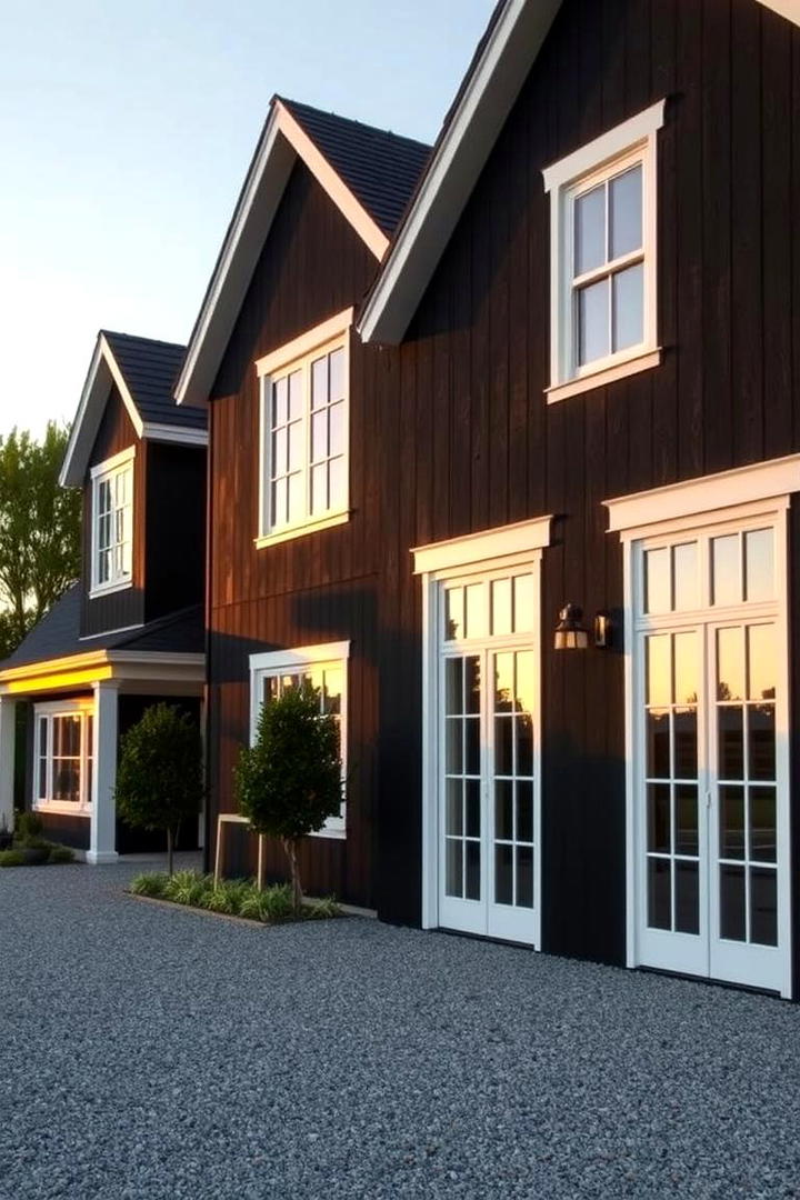 Elegant Black Accent - 30 Stucco Colors for Home Exteriors