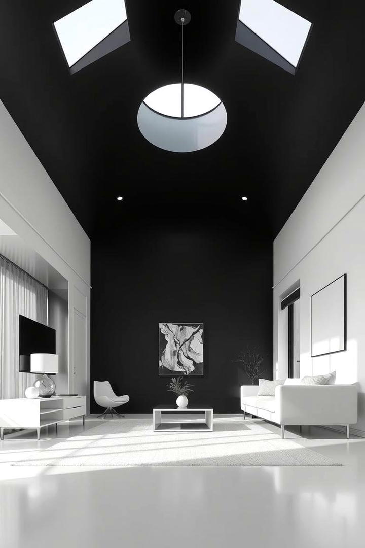 Elegant Black Simplicity - 30 black ceiling ideas