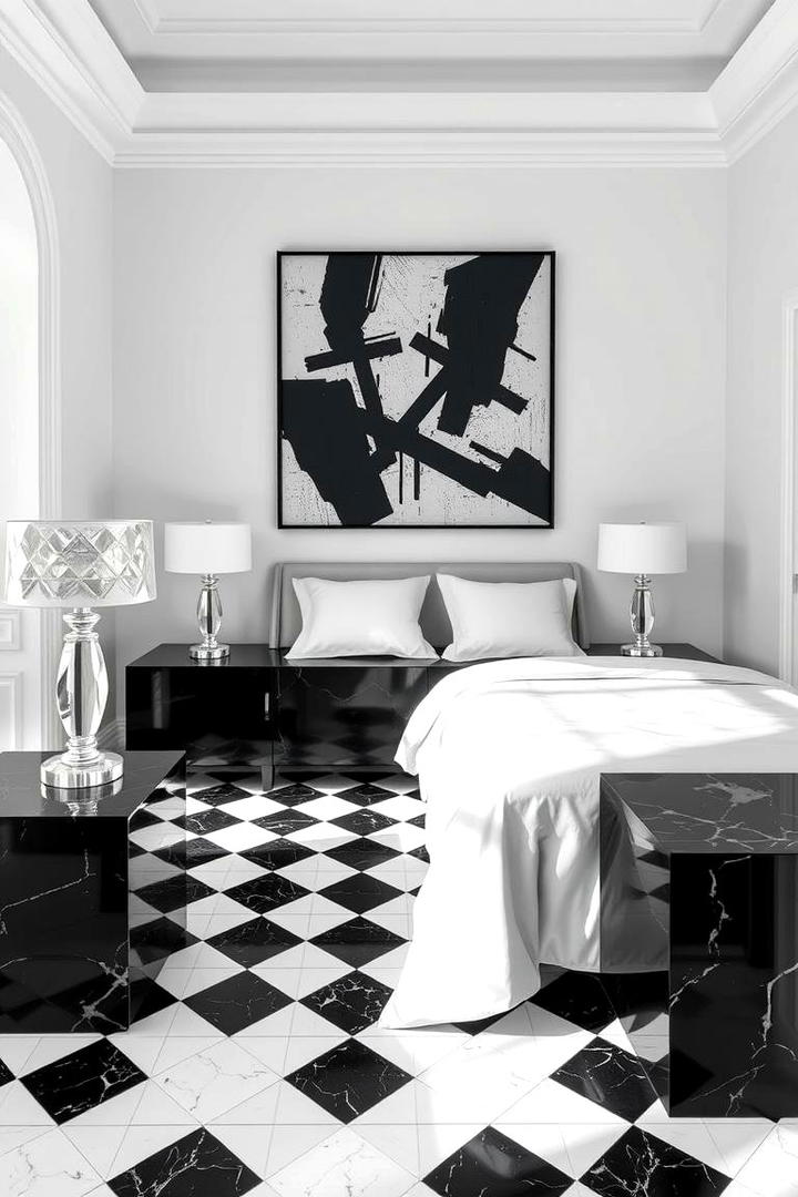 Elegant Black and White - 30 Dark Bedroom Ideas