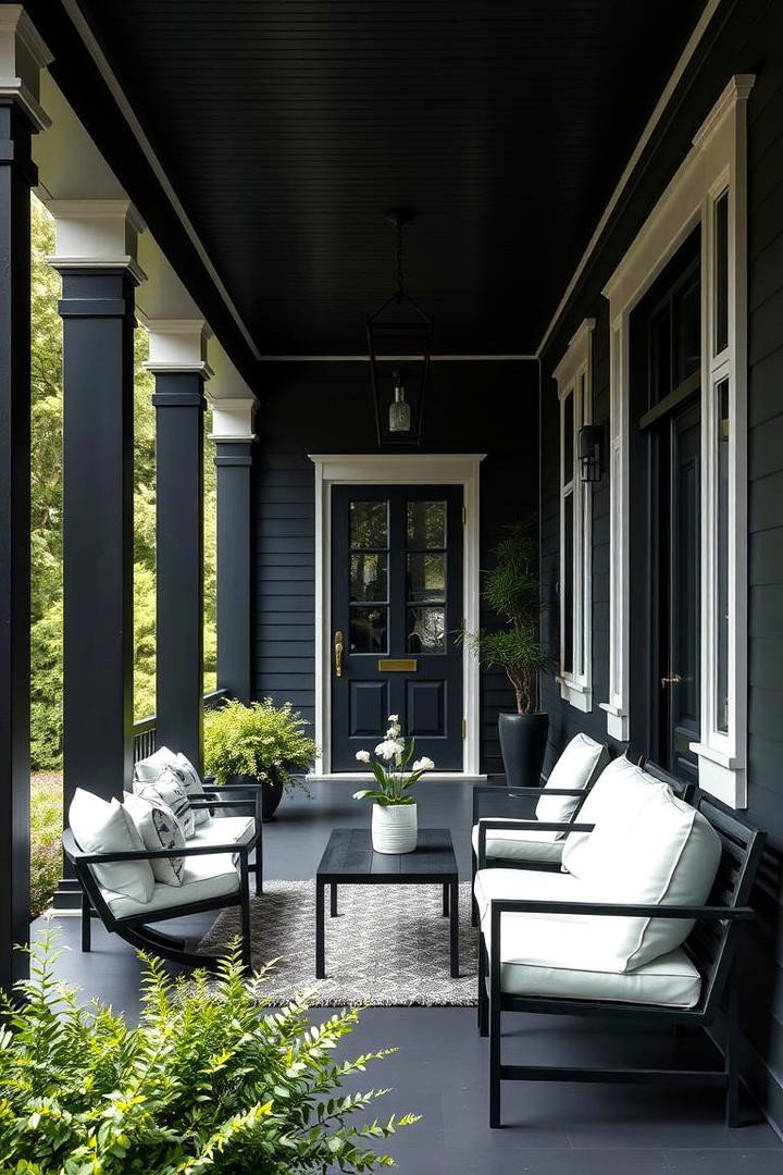 Elegant Black for a Dramatic Touch - 17 Porch Paint Colors