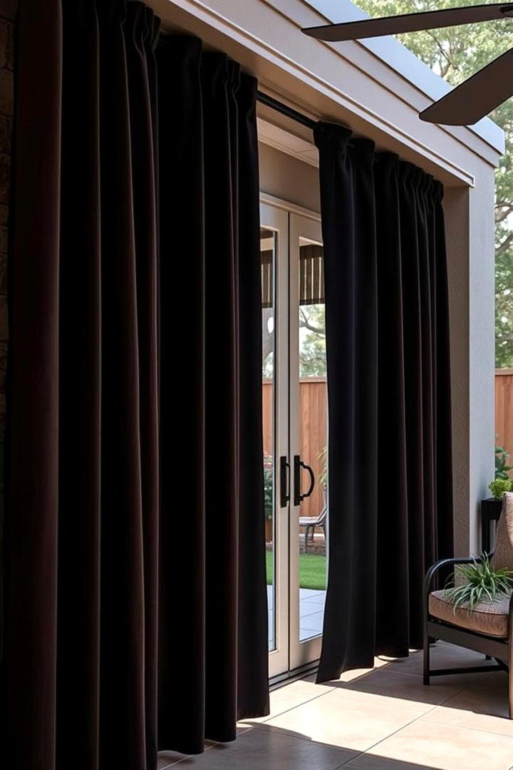 Elegant Blackout Curtains - 30 Patio Curtain Ideas