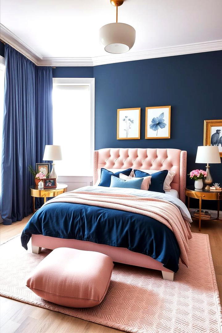 Elegant Blush Pink with Navy Blue - 21 Designer-approved Colors That Go With Navy Blue