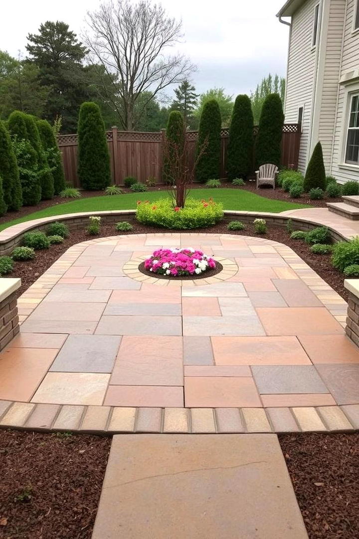 Elegant Border Details - 21 Stamped Concrete Patio Ideas